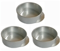 3 Round Cake Pans with Removable Bottoms - 9 x 2