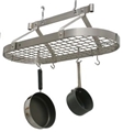 Enclume Premier Oval 3' Ceiling Rack with Grid - Stainless Steel