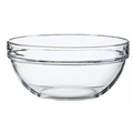 Glass Bowl 10.25-inch Diameter with Stackable Rim
