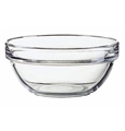 Glass Bowl 5.5-inch Diameter with Stackable Rim