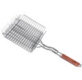 Barbecue Grill Basket with Rosewood Handle