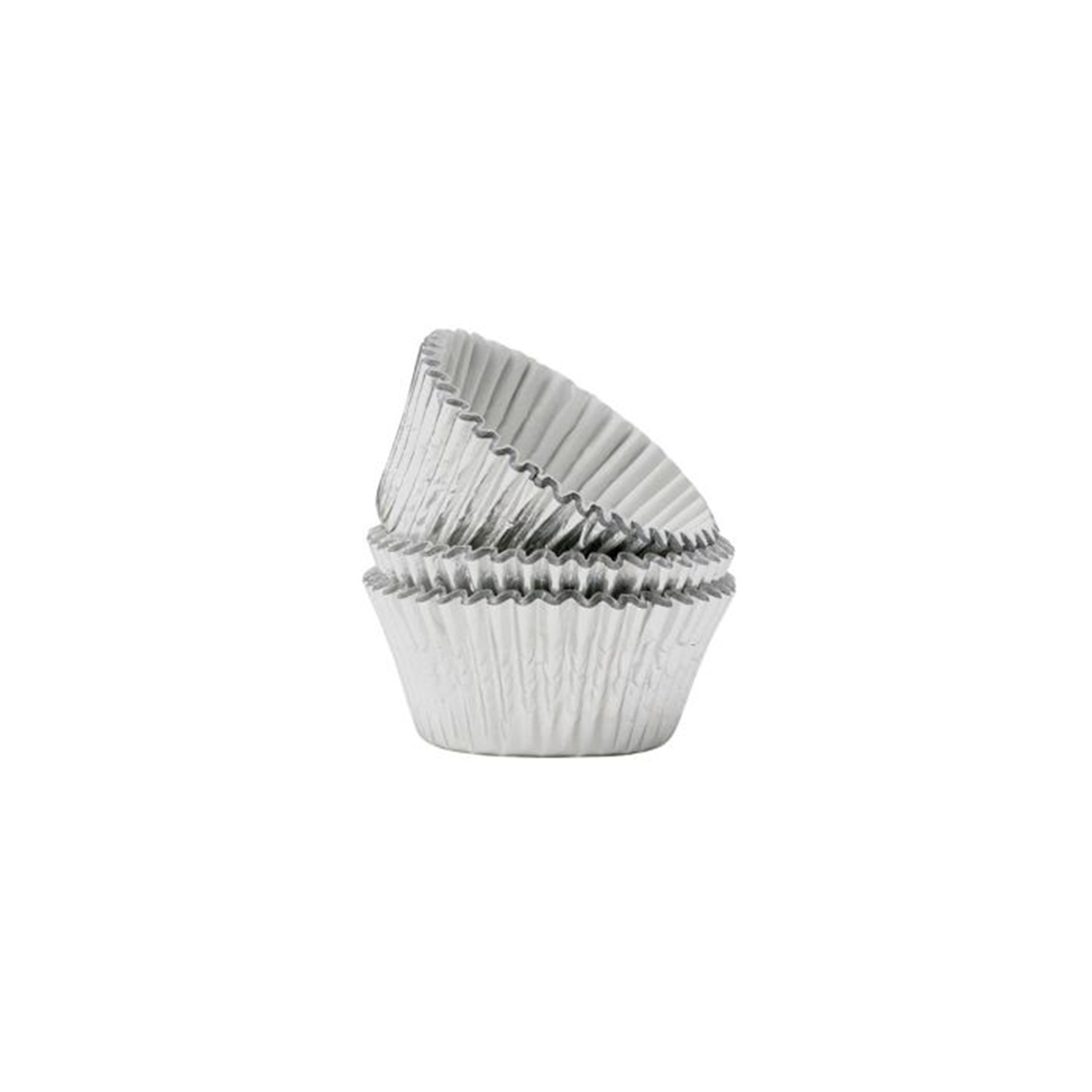 Baking Paper Liners- Mini Muffin Size- Silver Foil