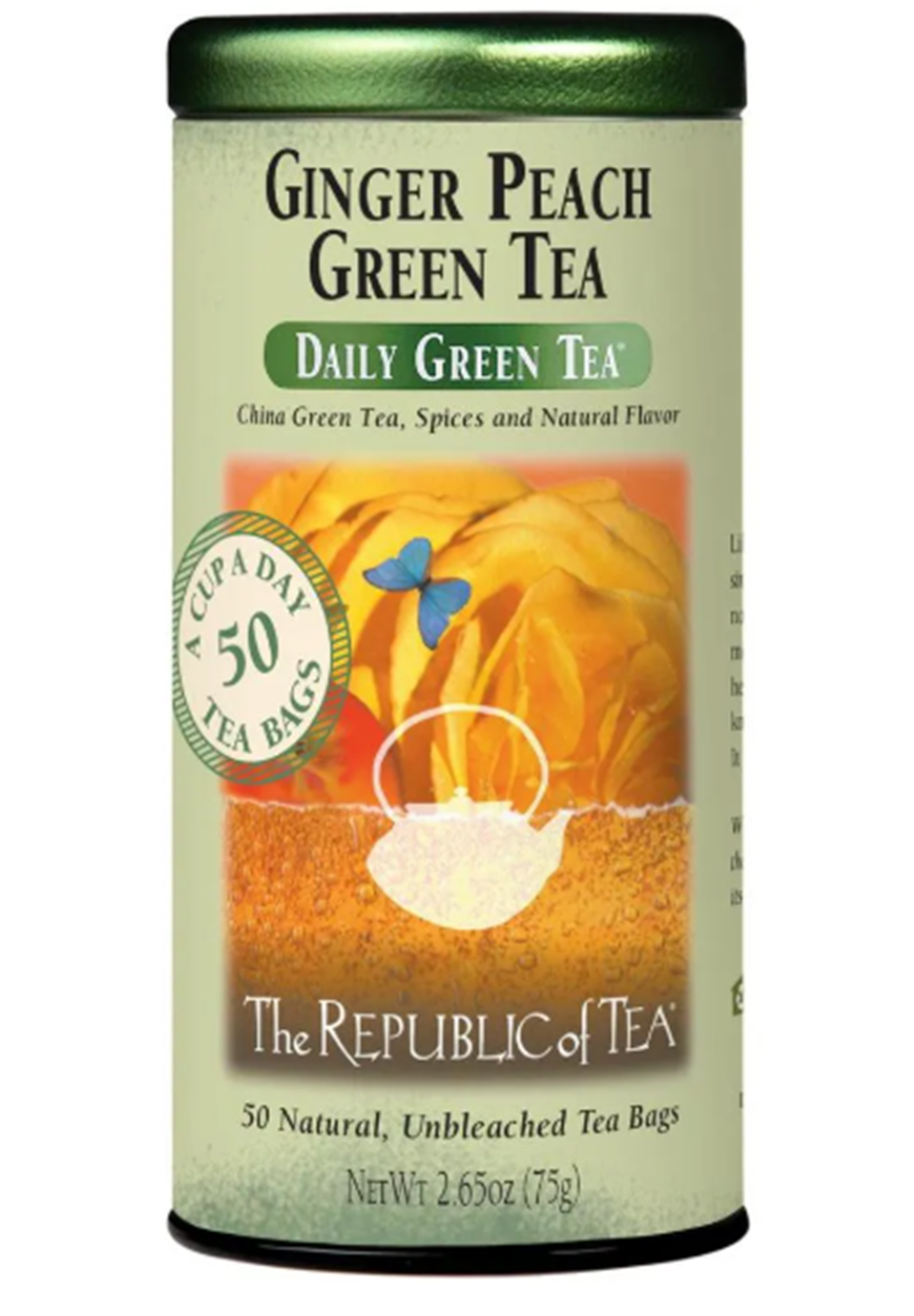Ginger Peach Green Tea Bags