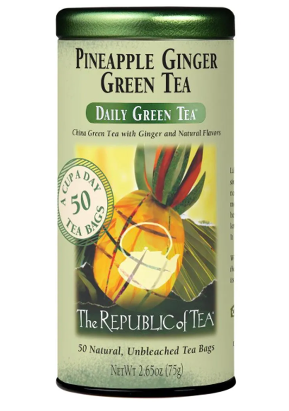 Pineapple Ginger Green Tea Bags