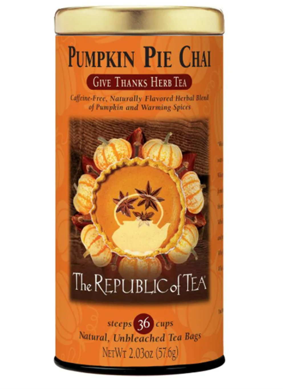 Pumpkin Pie Chai Tea Bags