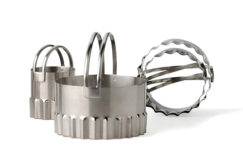 Biscuit Cutters Round Ripple Stainless
