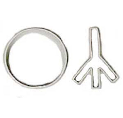 Peace Sign Cookie Cutter -2 piece