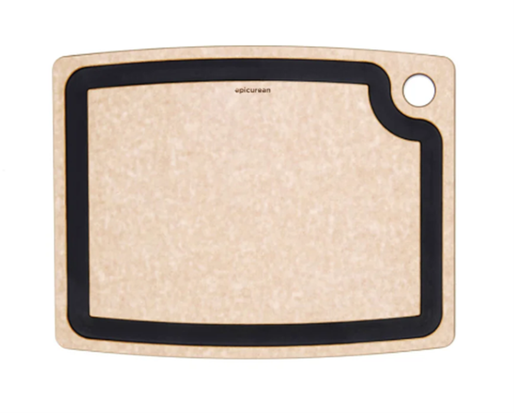 Epicurean Natural Brown Cutting Board with Slate Gray Core Juice Groove 15 x 11 
