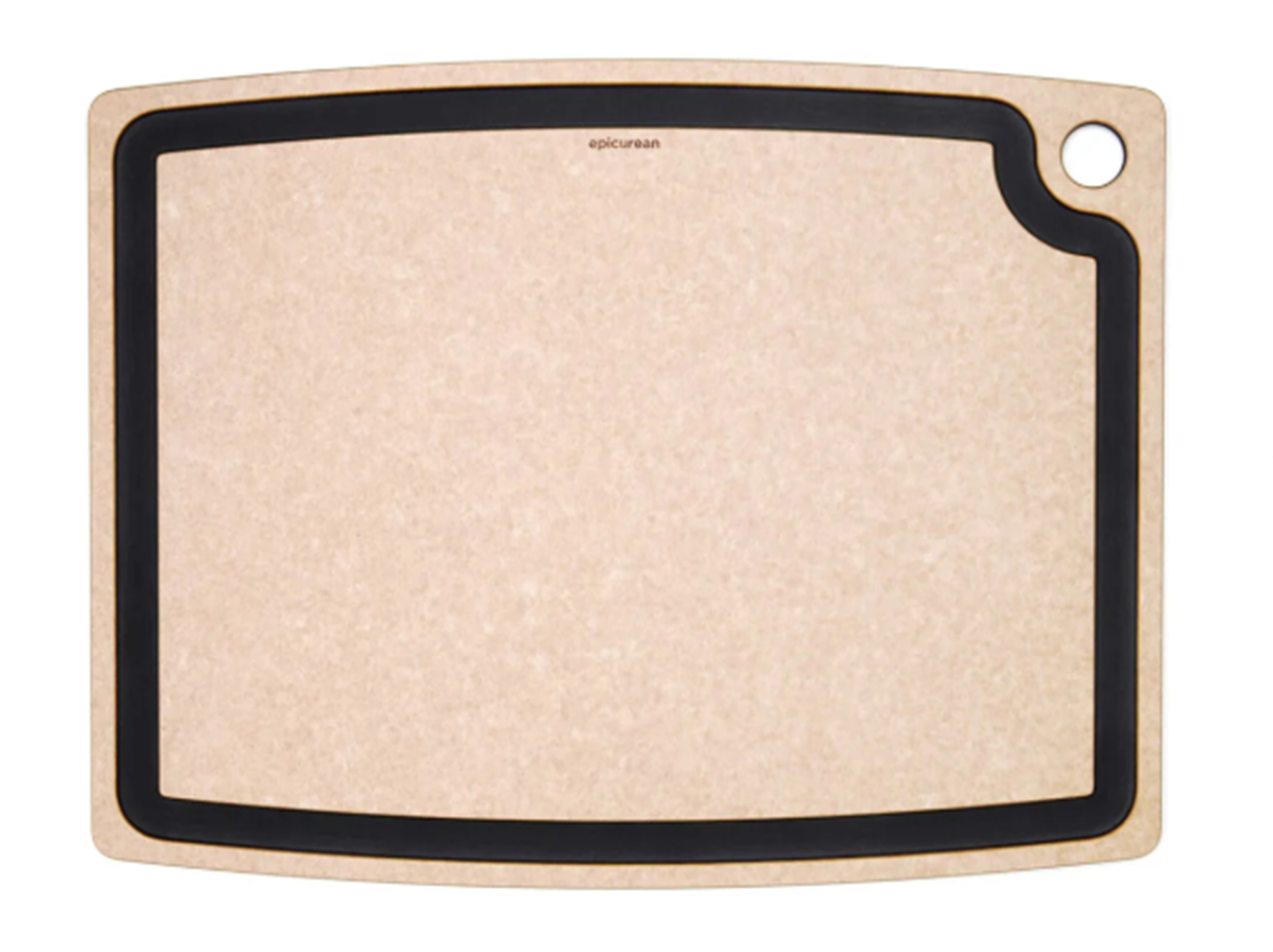 Epicurean Natural Brown Cutting Board with Slate Gray Core Juice Groove 20 x 15 