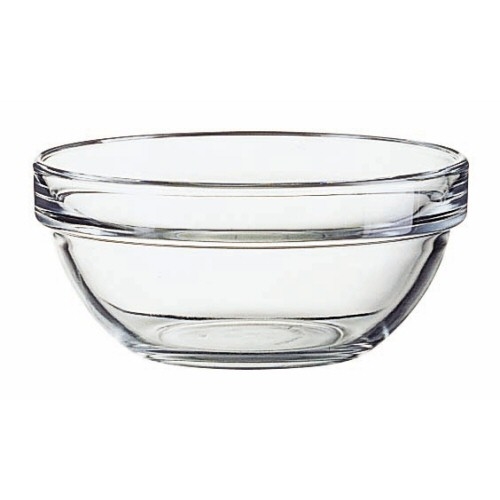 Glass Bowl 4.75-inch Diameter with Stackable Rim