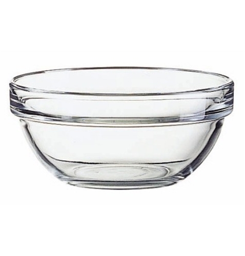 Glass Bowl 5.5-inch Diameter with Stackable Rim