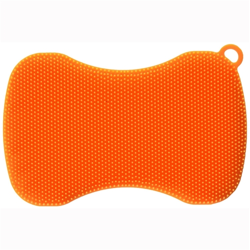 Stay Clean Silicone Scrubber - Orange