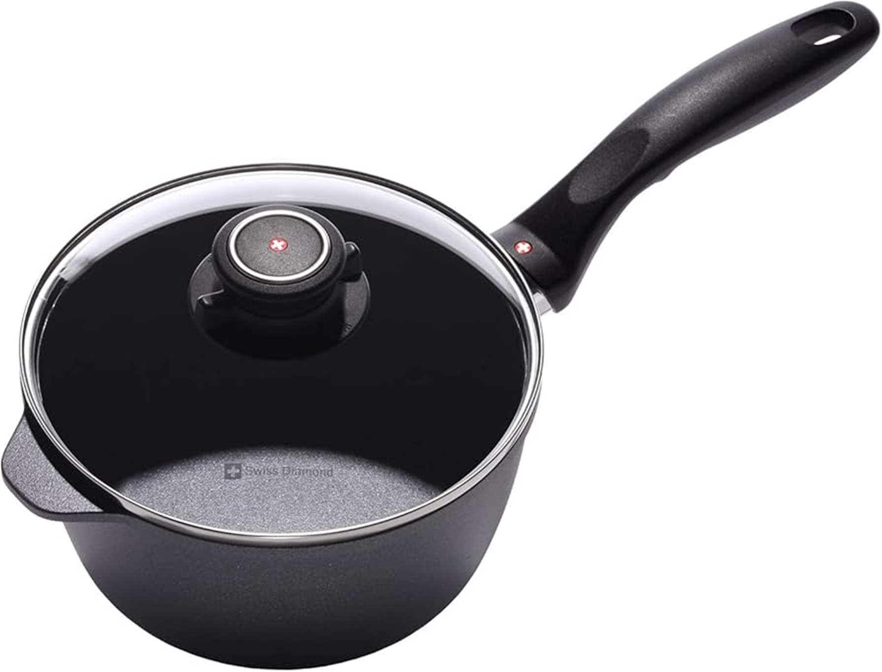 Swiss Diamond Induction Saucepan 2.2 Quart Nonstick