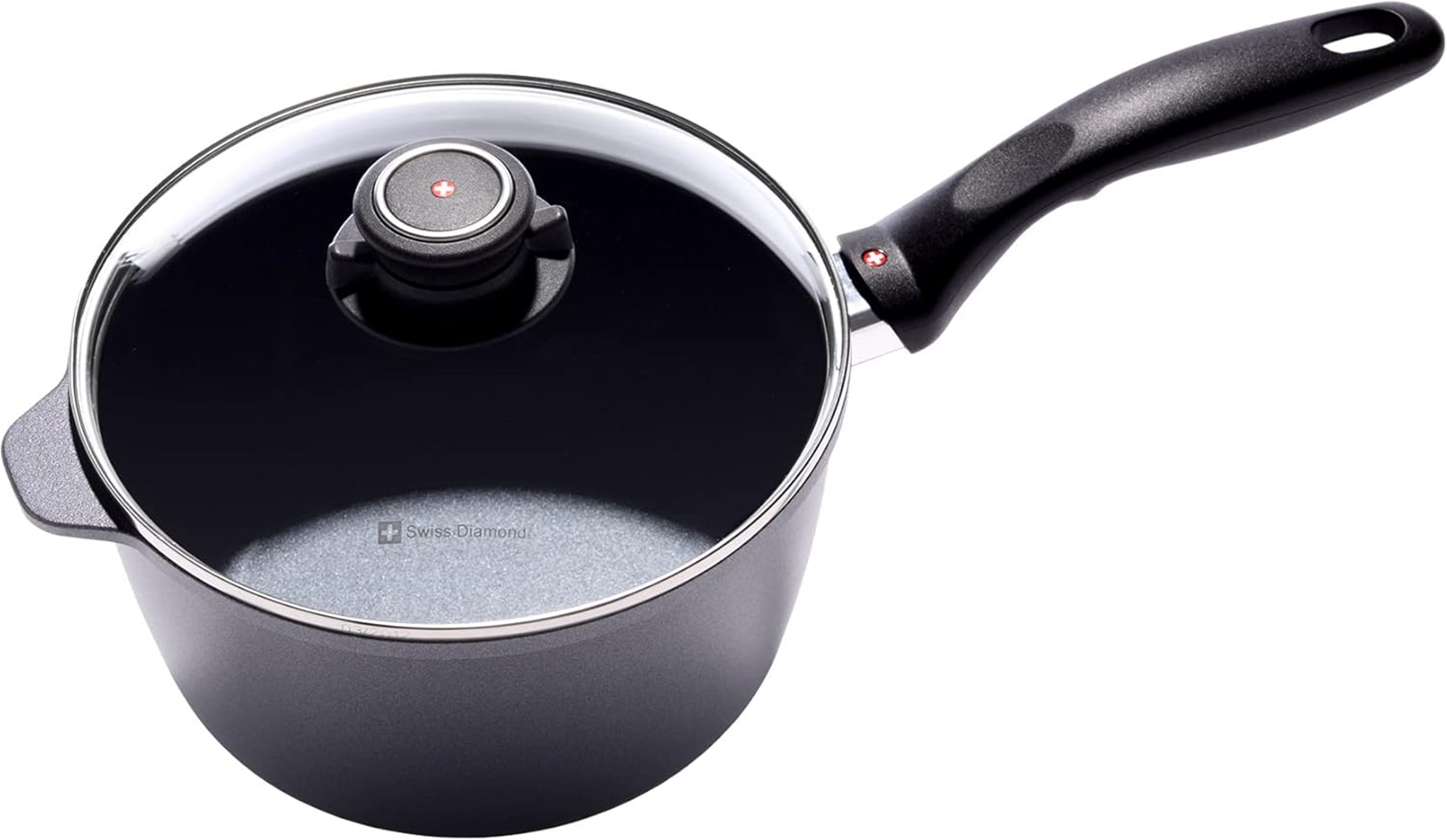 Swiss Diamond Induction Saucepan 3.2 Quart Nonstick